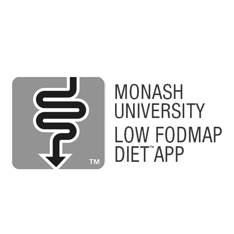 Monash Low Fodmap diet app Logo Black and White