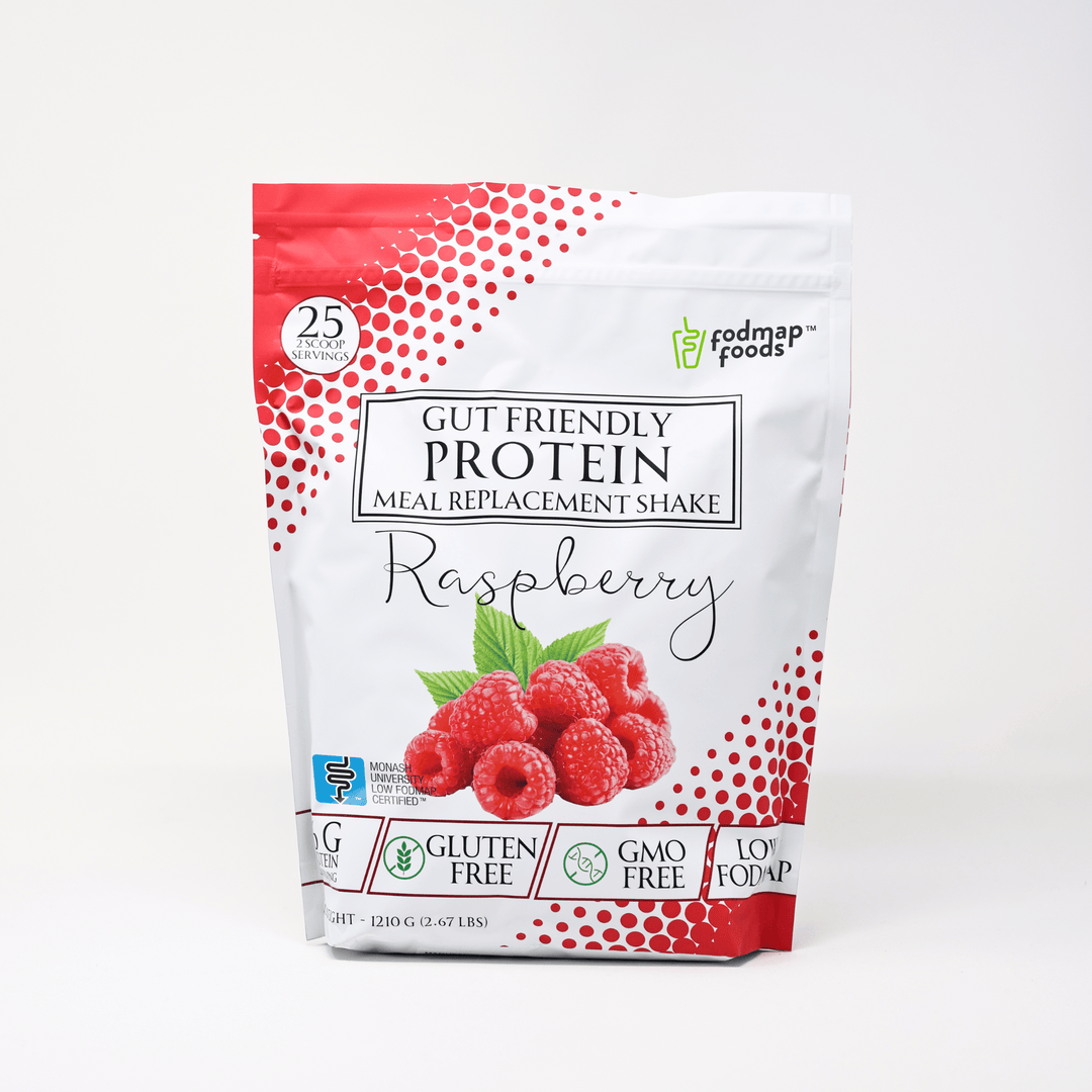 Delicious looking bag of Raspberry meal replacement shake