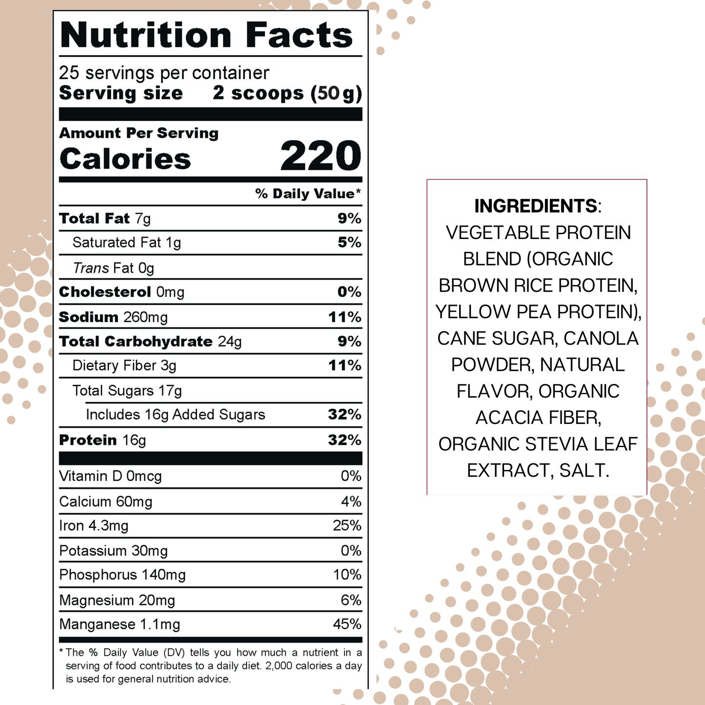 vanilla low fodmap drink nutritional information and ingredients