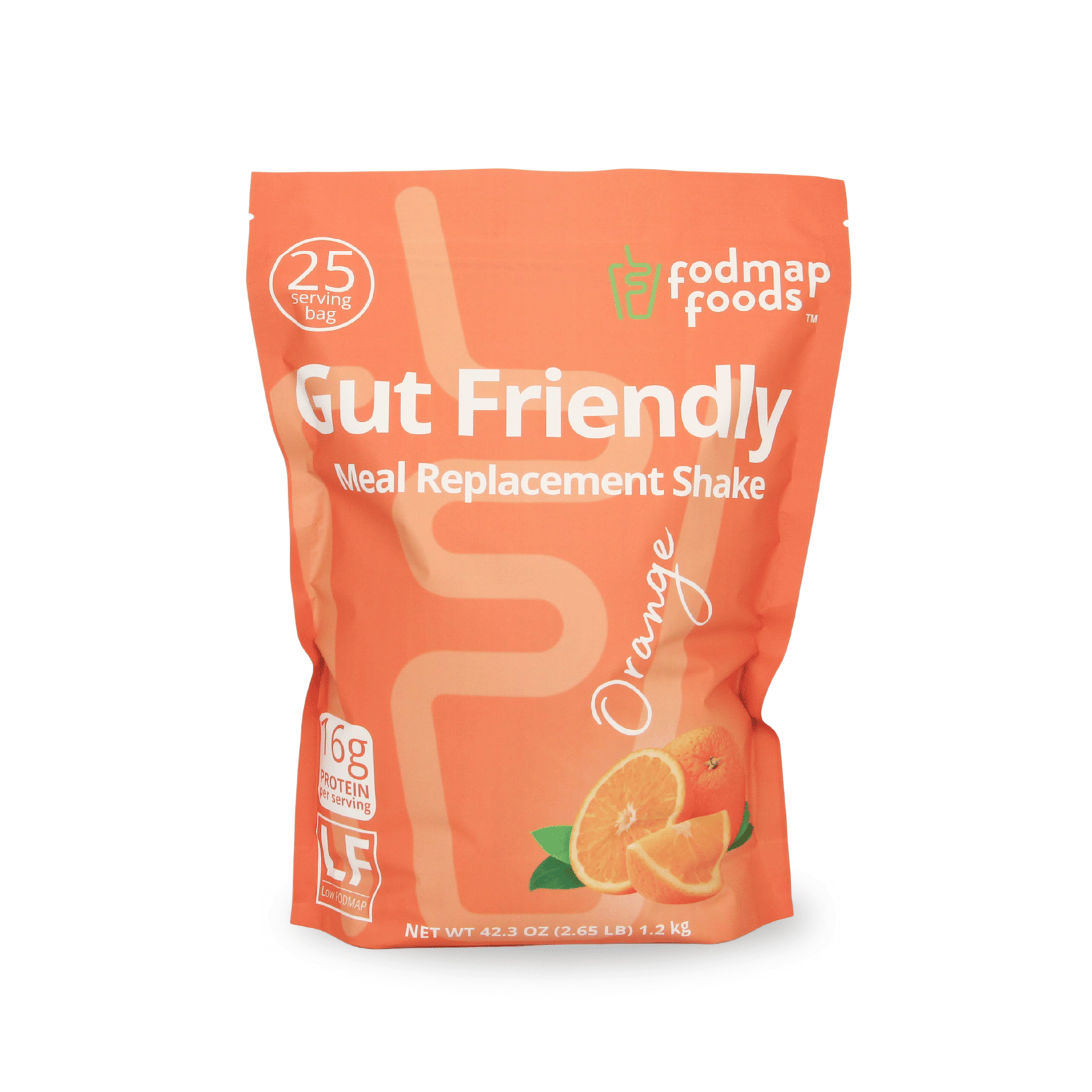 Orange dropping with product in front