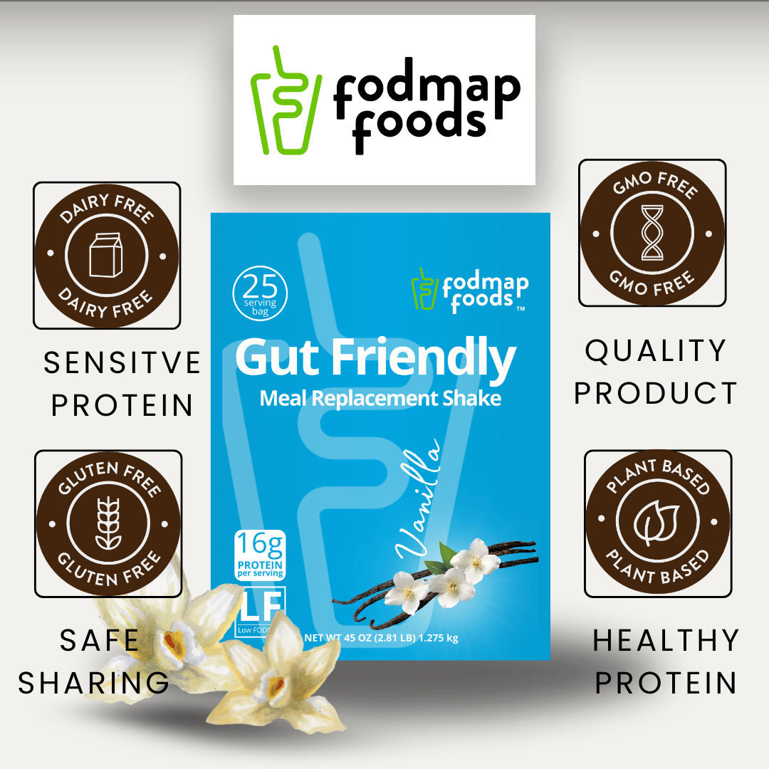 Still image vanilla meal replacement for thumbnail, Low FODMAP 